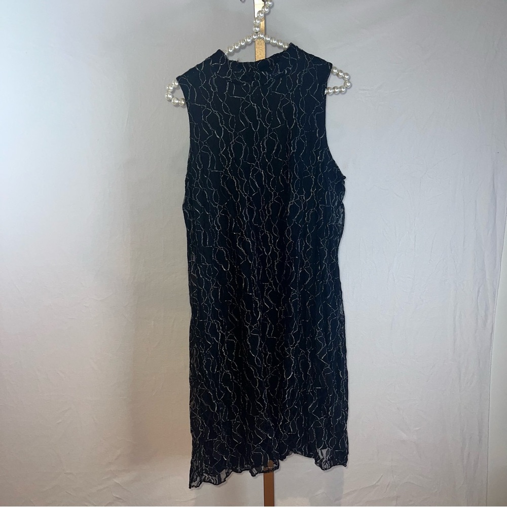 Black and silver pencil like dress